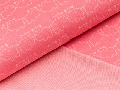 Jaquardjersey | Nilpferd pink